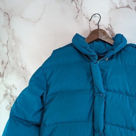 REI Down Coat Womens Large Teal Purple Goose Puffer Jacket Vtg 80s 90s USA 10 - Picture 2 of 16